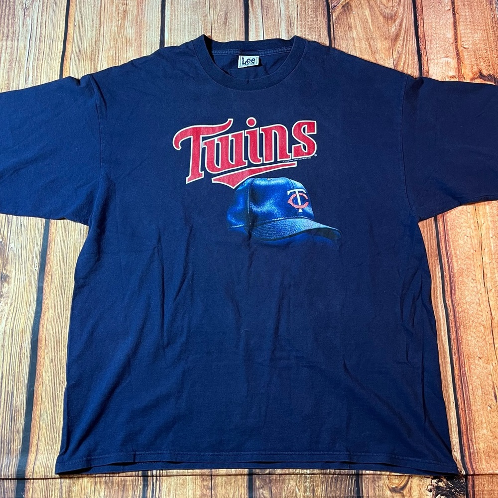 Vintage Y2K Minnesota Twins Baseball T-Shirt Made in USA Size XXL 2XL Lee Sport